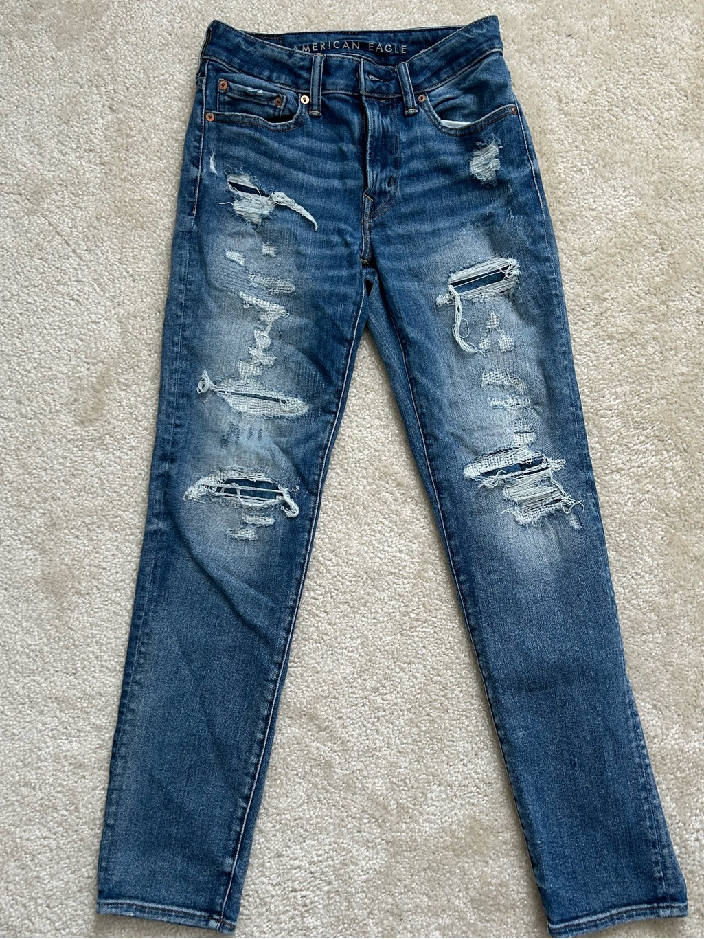 American Eagle Distressed Slim Jeans Size 28x30